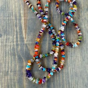 Rock Necklace with Sterling Silver Clasp